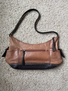 The Sak 2 Tone Brown Leather Hobo Bag With Charm